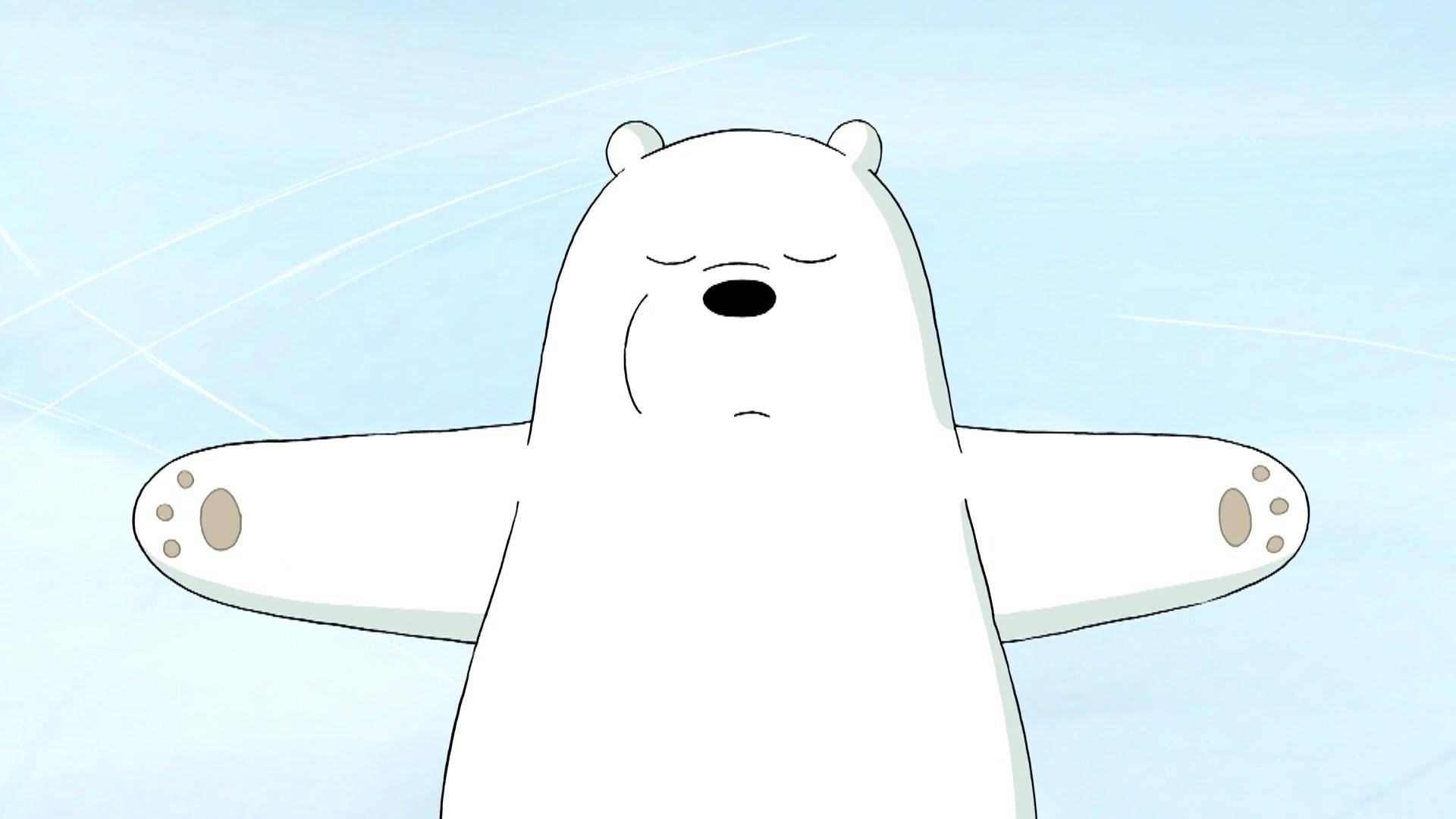 Ice Bear We Bare Bears Lying On Snow Uhv66cq9vuiinrt9 Wallpaper