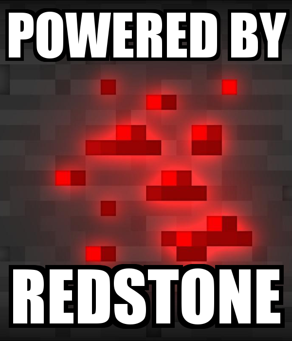 Minecraft Powered By Redstone Wallpaper Normal