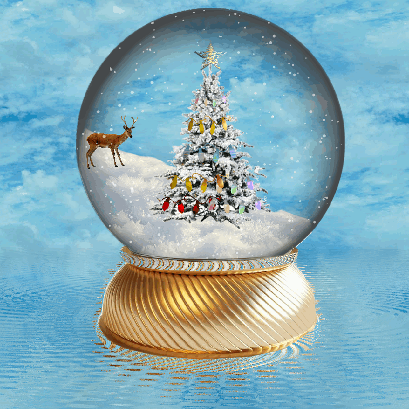 Time For Xmas Snow Globe By Aim4beauty