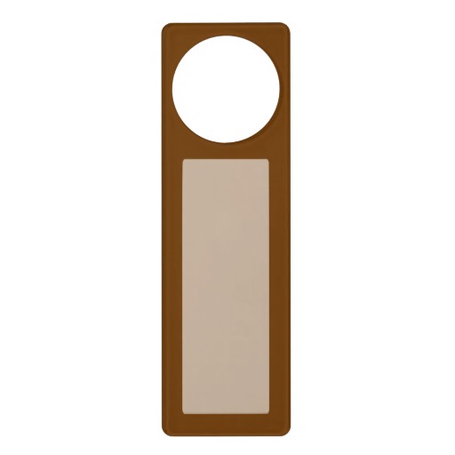 Chocolate Brown Background Color You Can Customize Door Hanger
