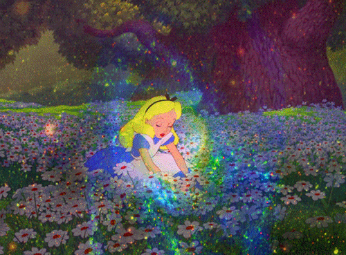 Trippy Rainbow Flowers High Alice In Wonderland Flower Animated Gif