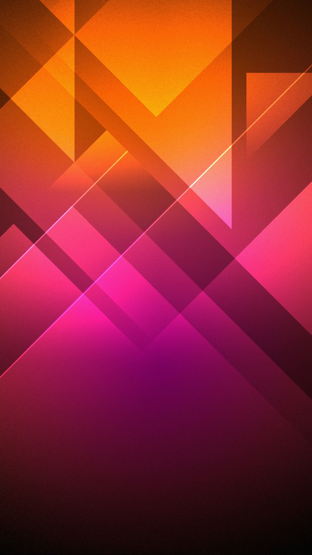 Abstract Pink Orange Triangles Android Wallpaper