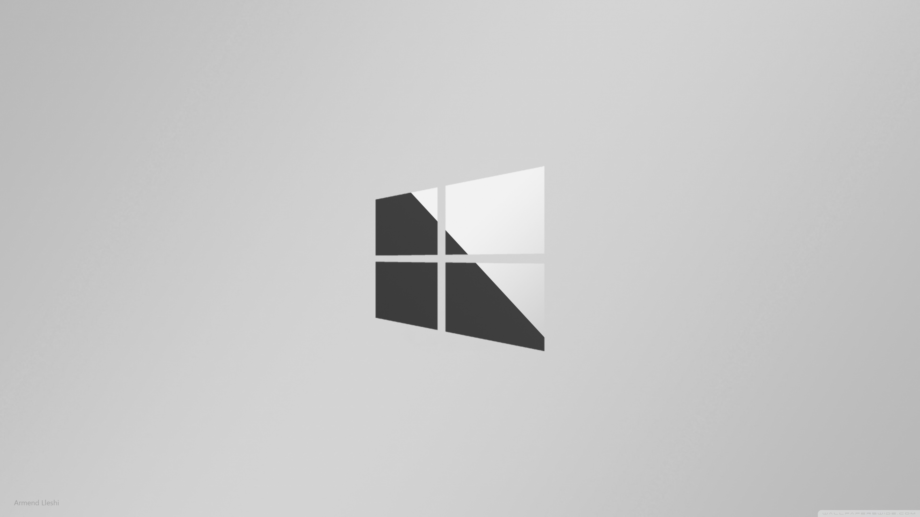 Windows Logo Grey Metallic 4k Ultra HD Desktop Background