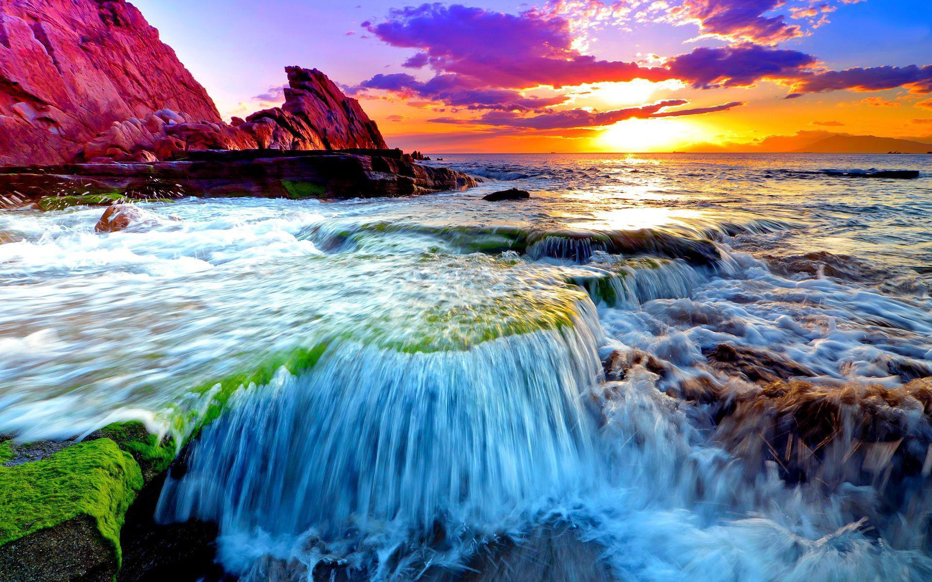 Beautiful Ocean Sunset Wallpaper HD Wallpapers Photos 1920x1200