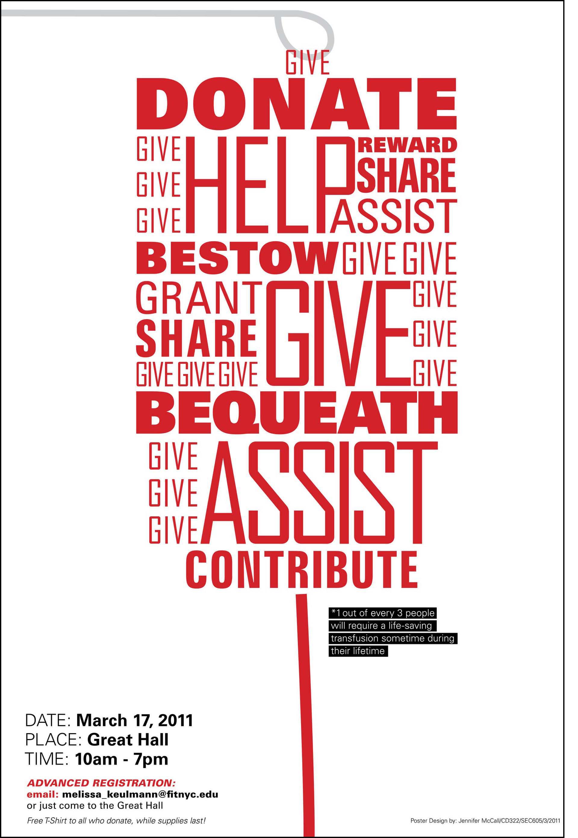 Student Blood Drive Posters by Kathryn Olen at Coroflotcom