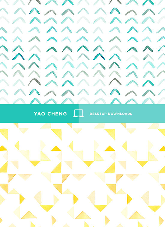 Click To The Teal Triangles Desktop Wallpaper