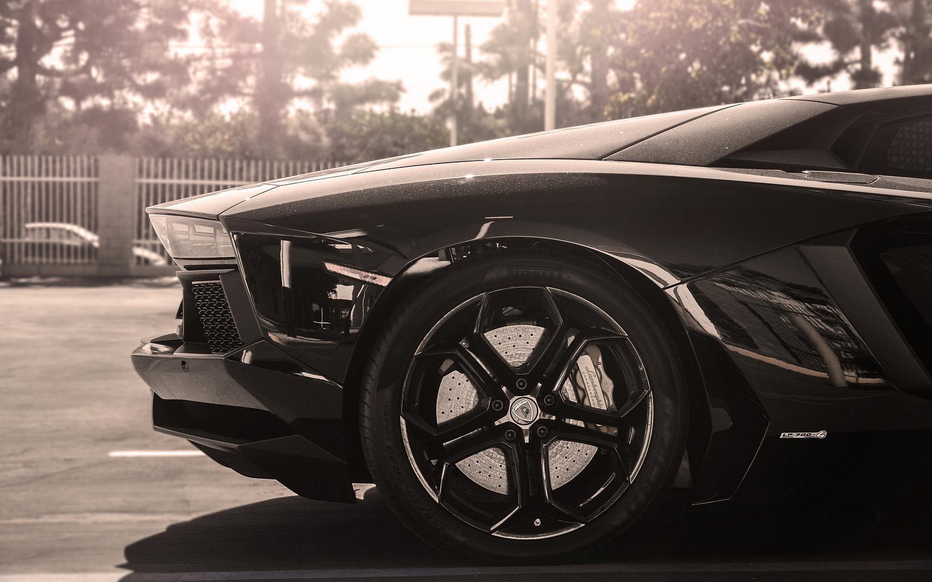 Lamborghini Aventador Black HD Wallpaper