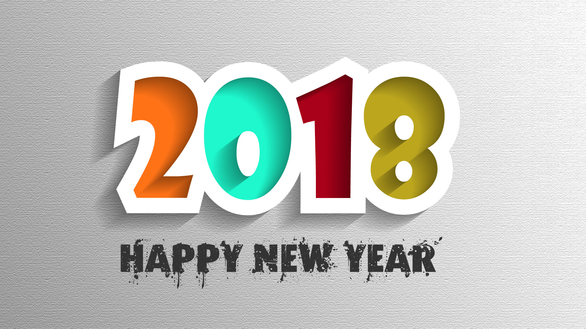 New Year Wallpaper With Cardboard Background