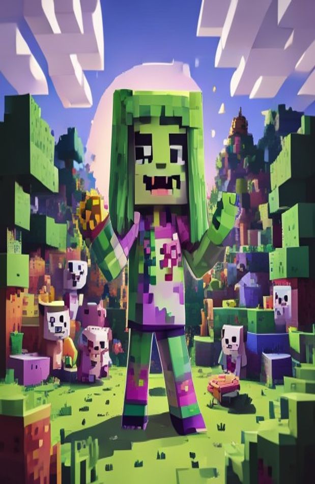 Minecraft Creeper Girl Wallpaper