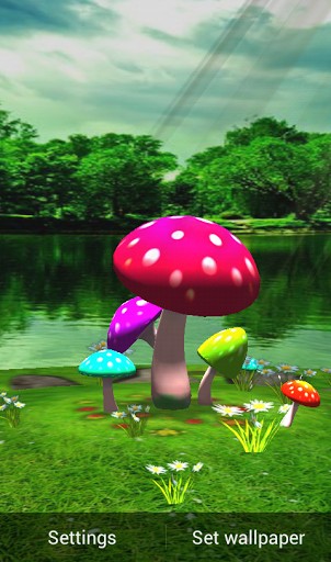 3d Mushroom HD Live Wallpaper For Android Appszoom
