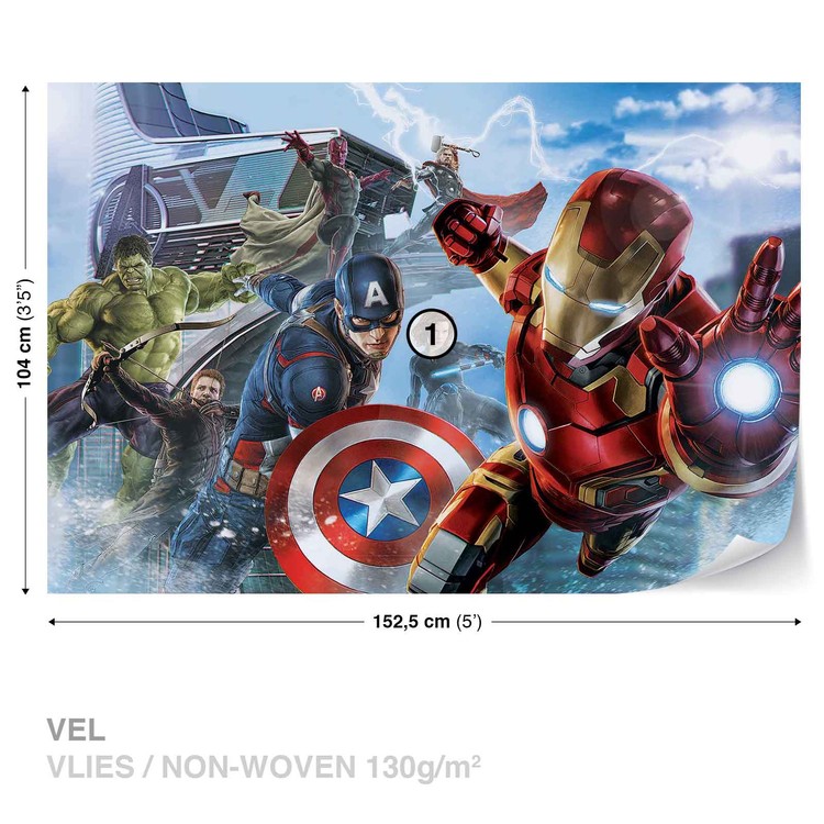 Marvel Avengers Team Wall Paper Mural Buy At Abposters