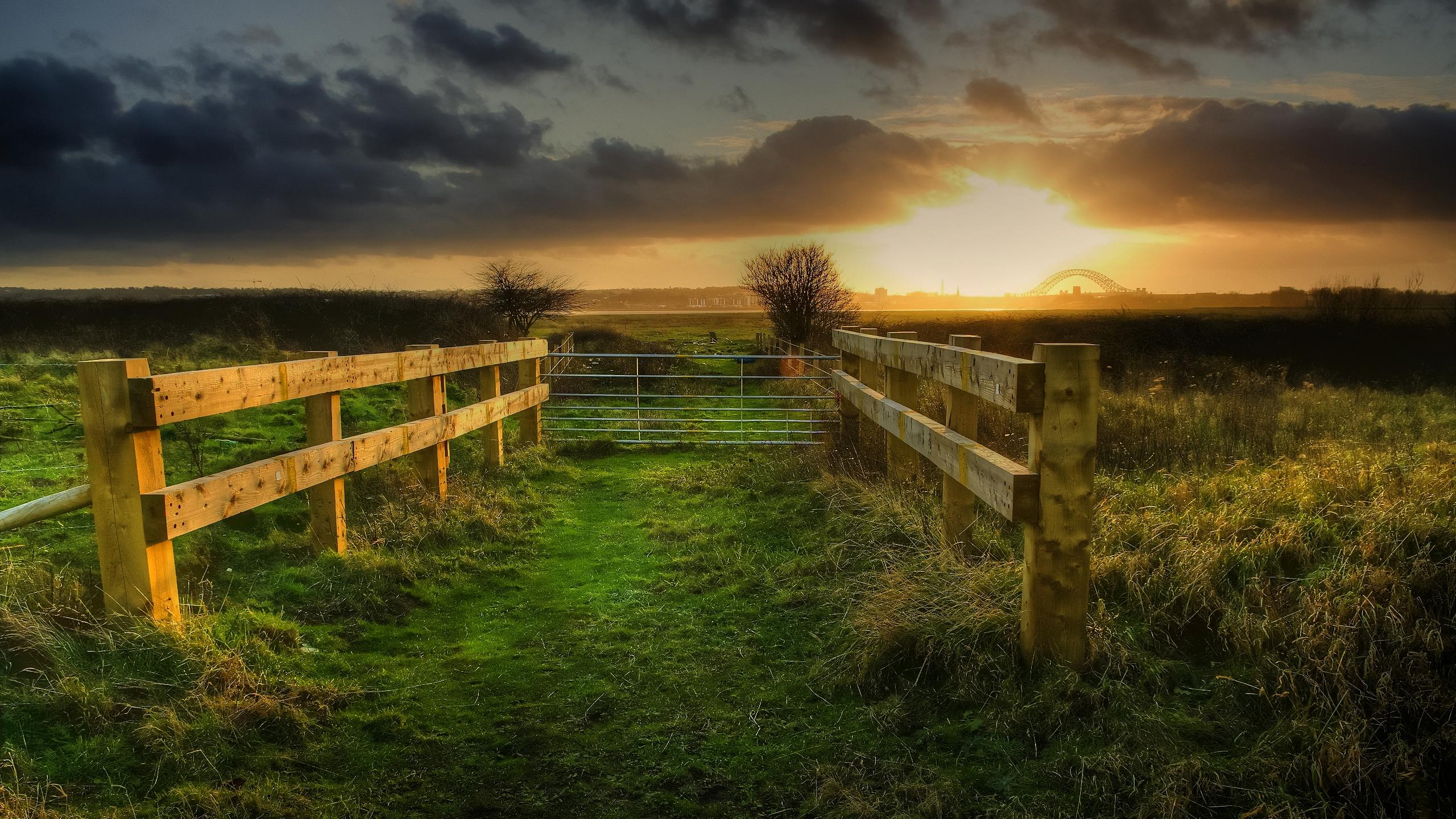 Country Fence Wallpaper