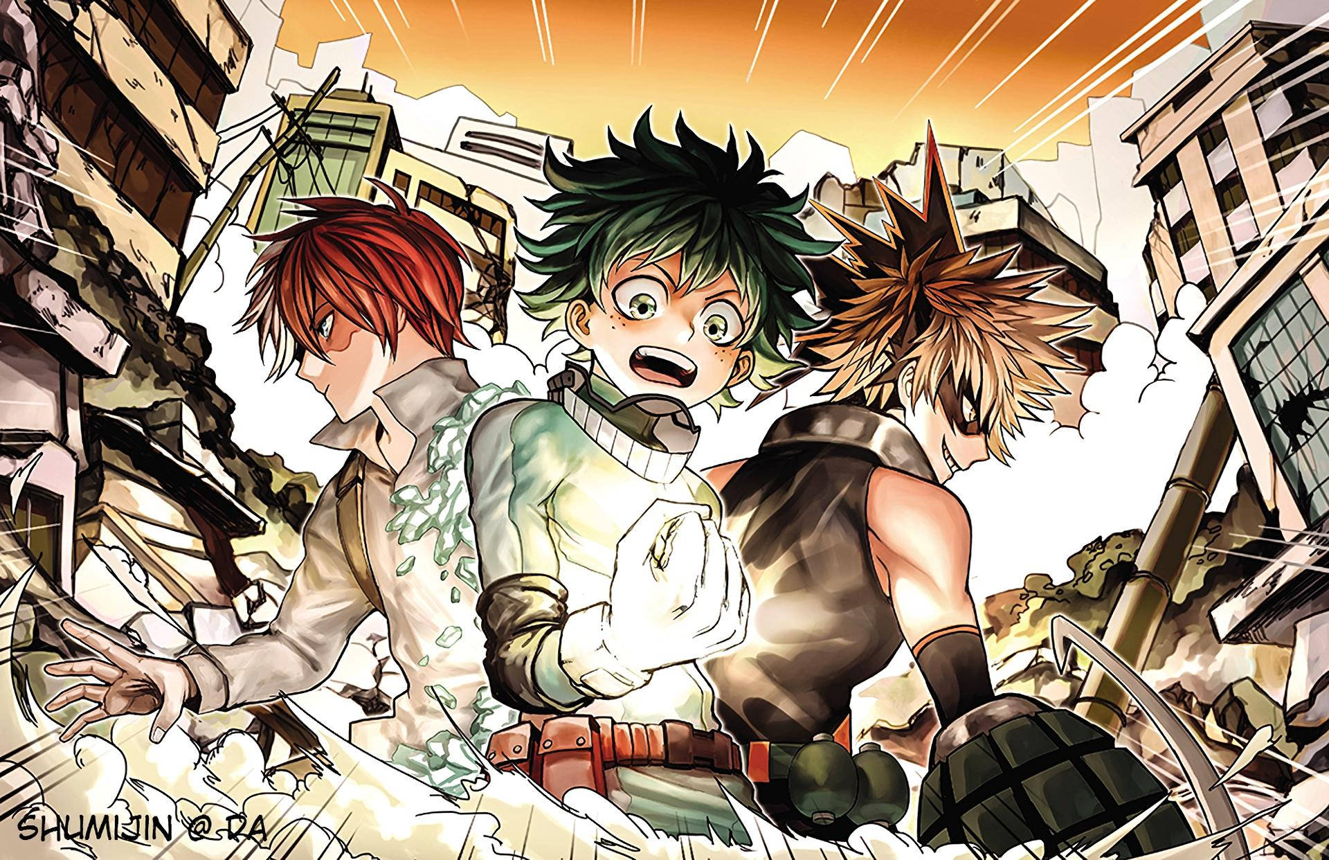Deku X Todoroki Bakugou Wallpaper