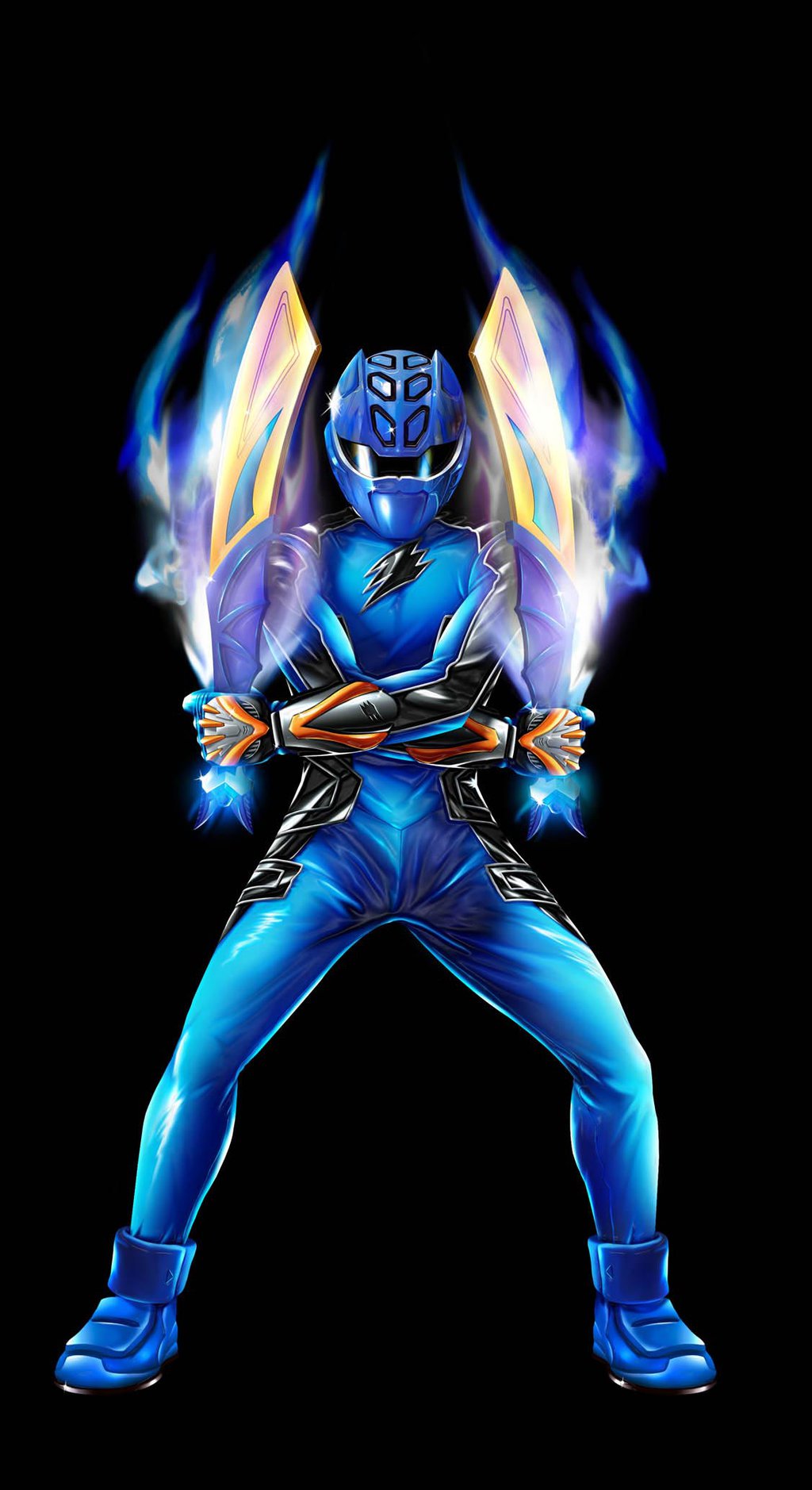 Blue Power Rangers Wallpaper Jungle Fury