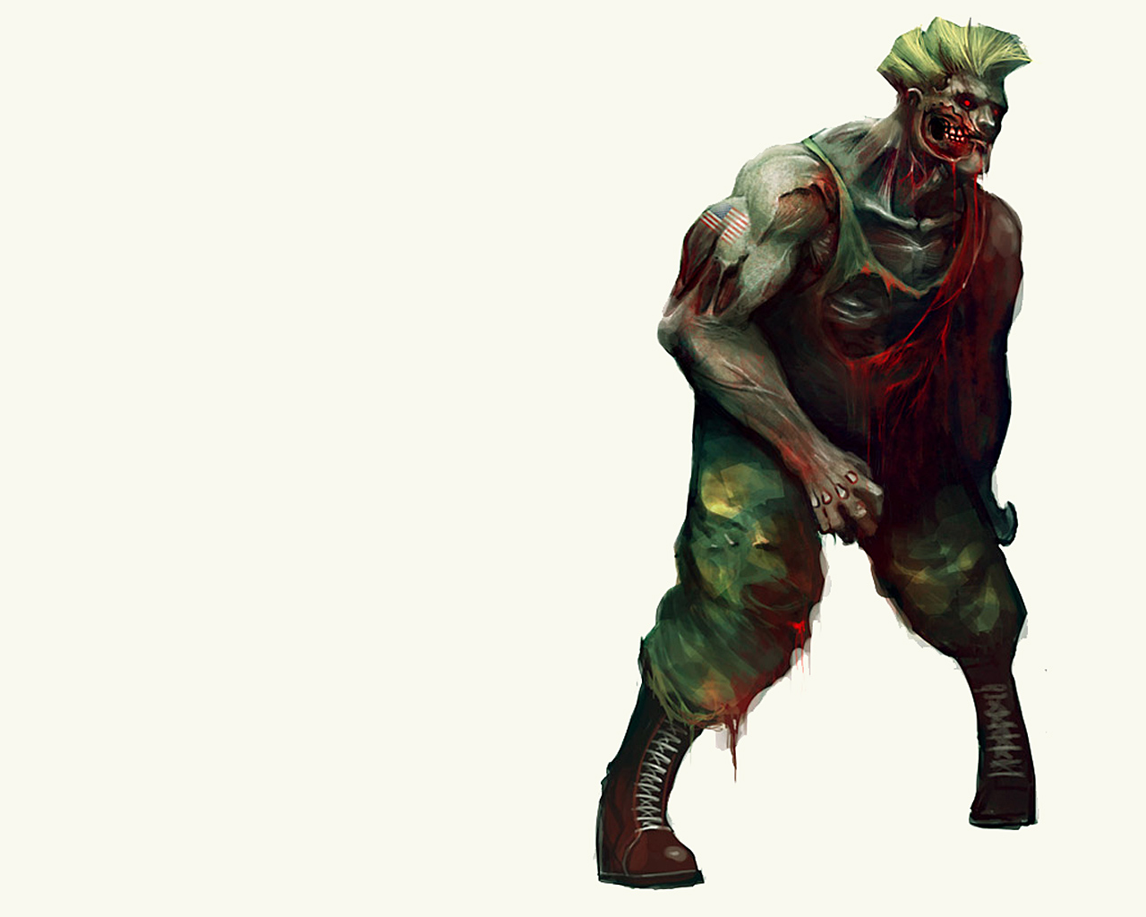 Daily Wallpaper Guile Street Fighter Zombie