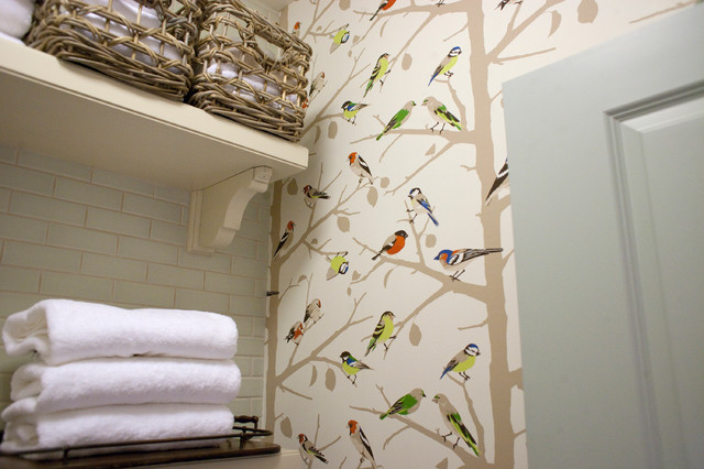 Wallpaper For Laundry Rooms Transitional Room Harman