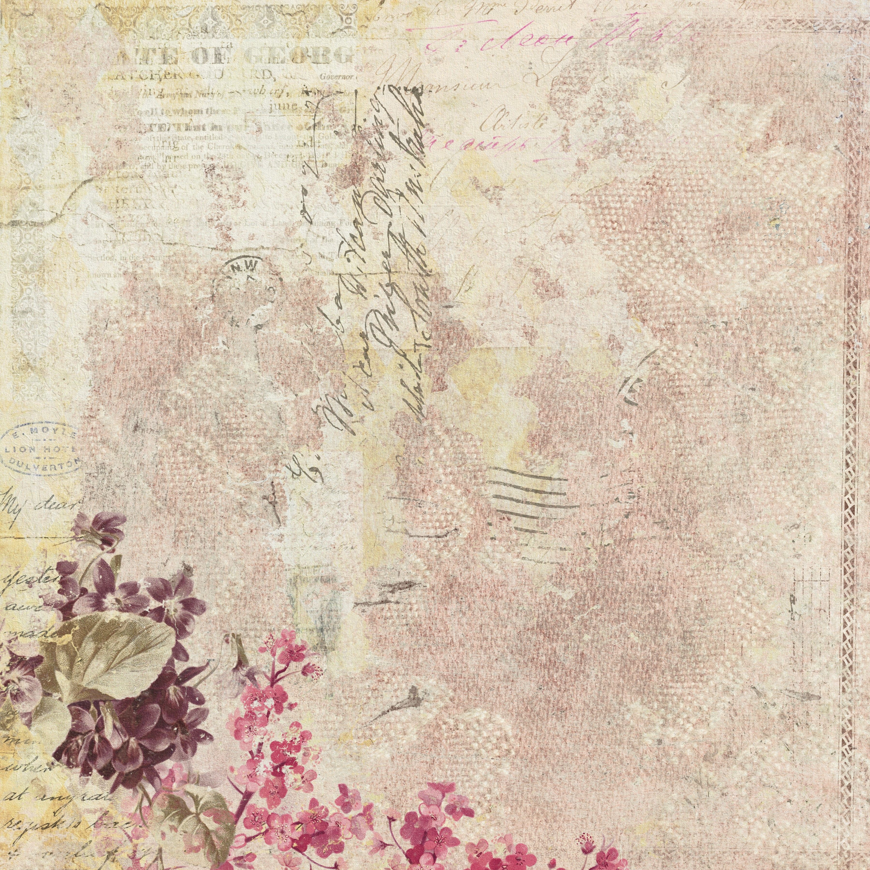 Florals Writing Lavender Color Postmark Wonderful Paper