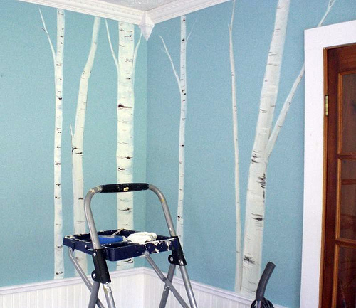 Wallpaper Likes Repins Birch Trunks Removable From
