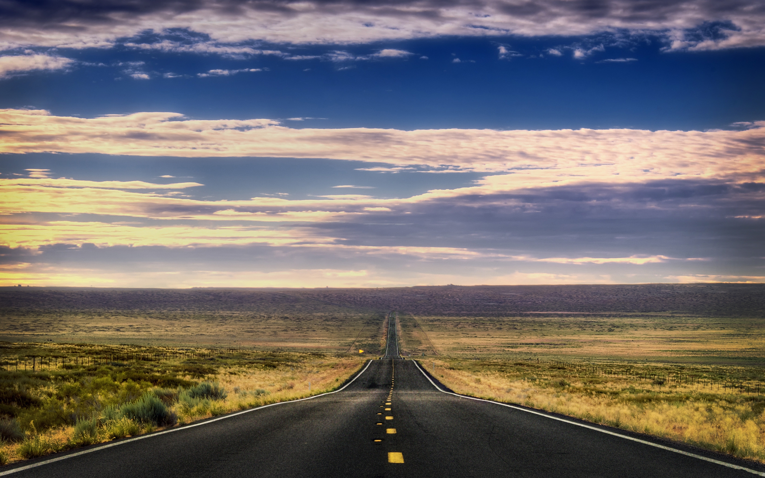 The long road wallpaper the endless fields of 2560x1600 Wallpapers 3d