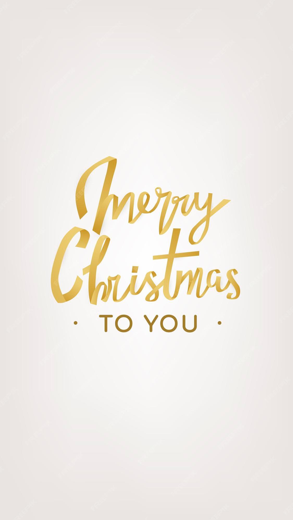 Free Vector Merry christmas iphone wallpaper holiday greeting