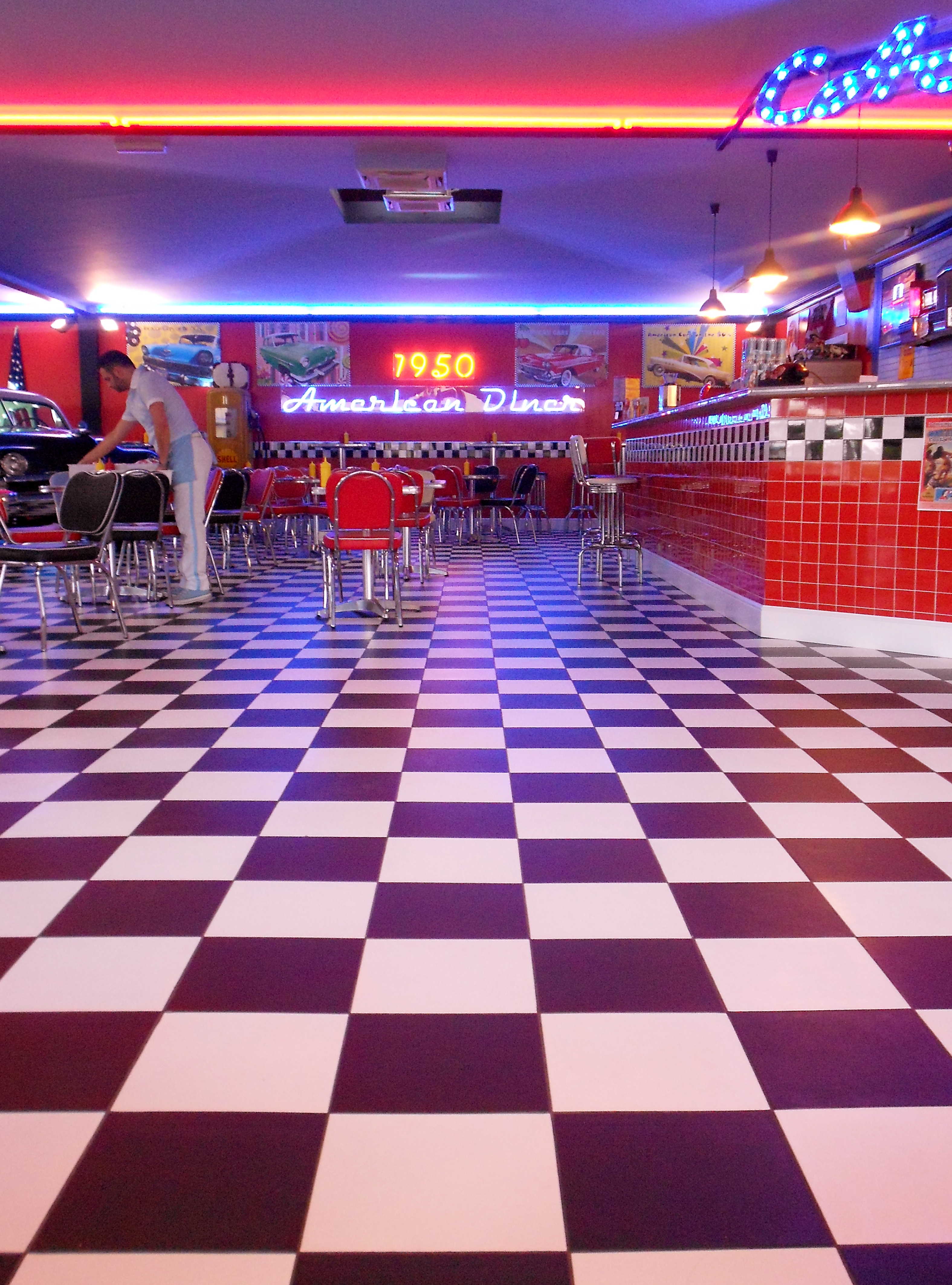 1950s Diner Background S American In