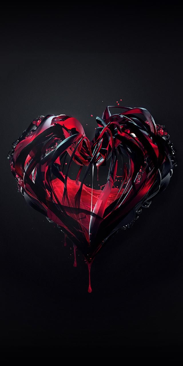 black emo broken hearts