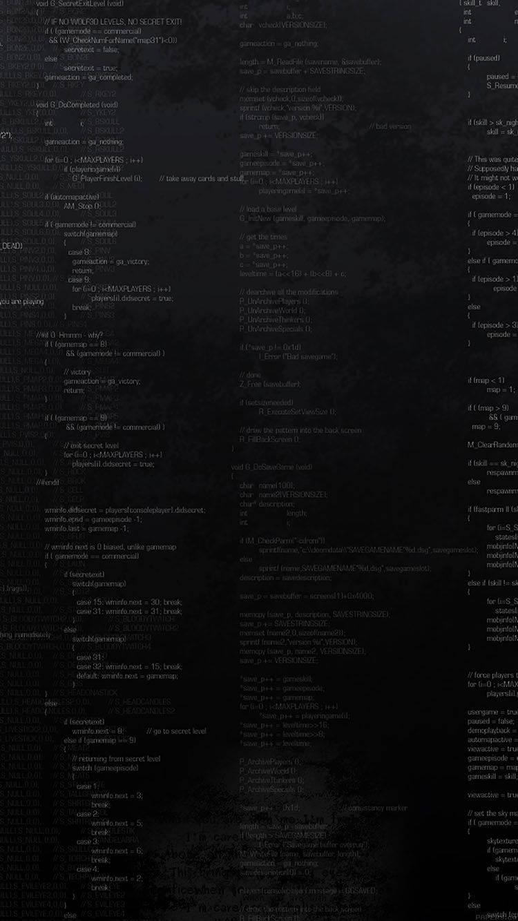 Programming iPhone Codes On Old Screen Wallpaper