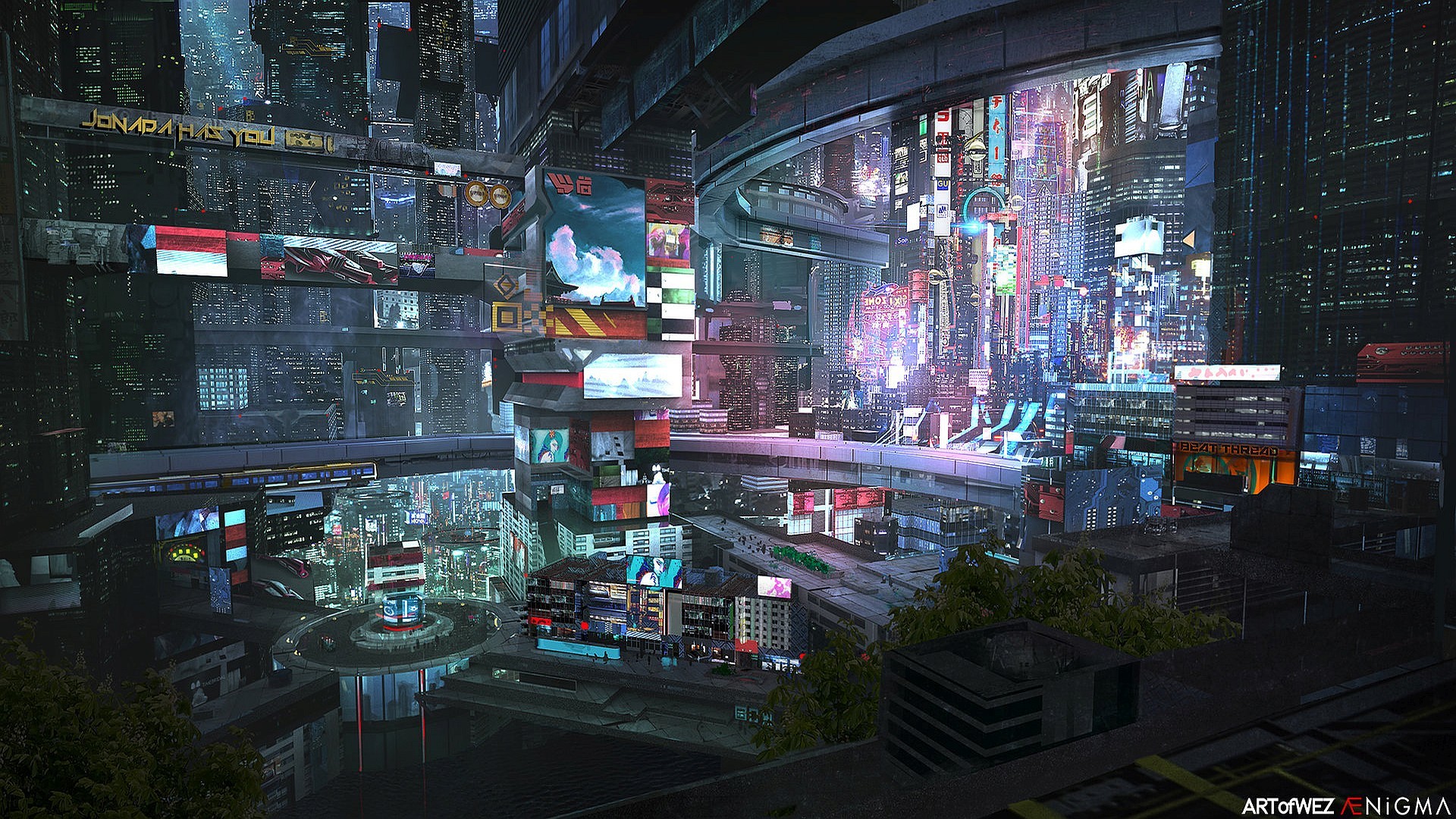 Cyberpunk Future City HD Wallpaper Wallpapertip