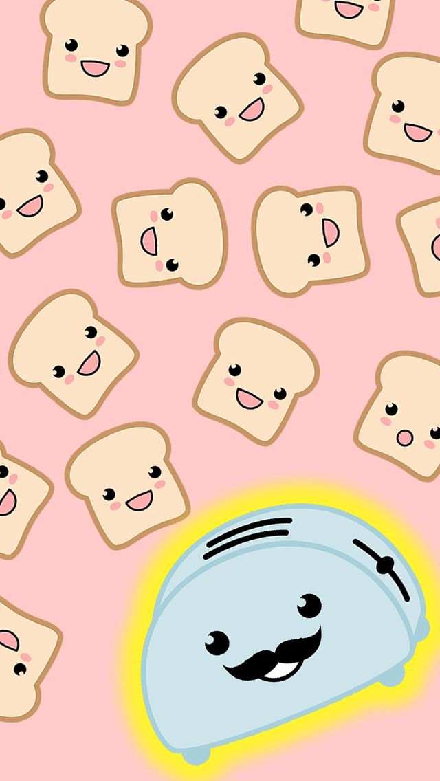 Cute Toaster iPhone Wallpaper