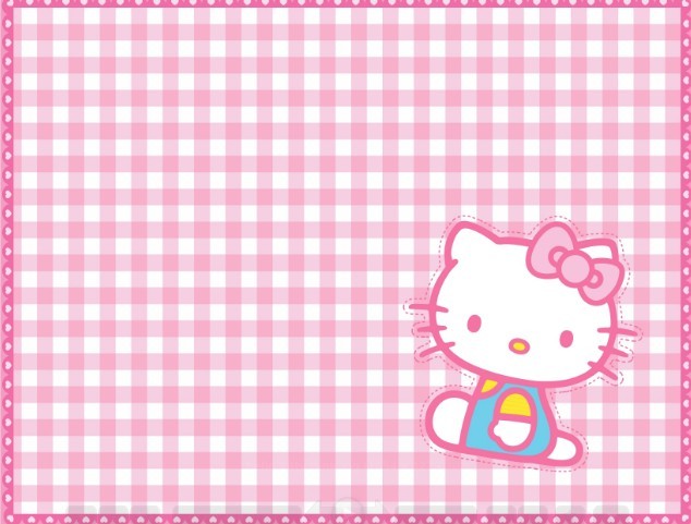 Pink Hello Kitty Square Background Vector Titanui