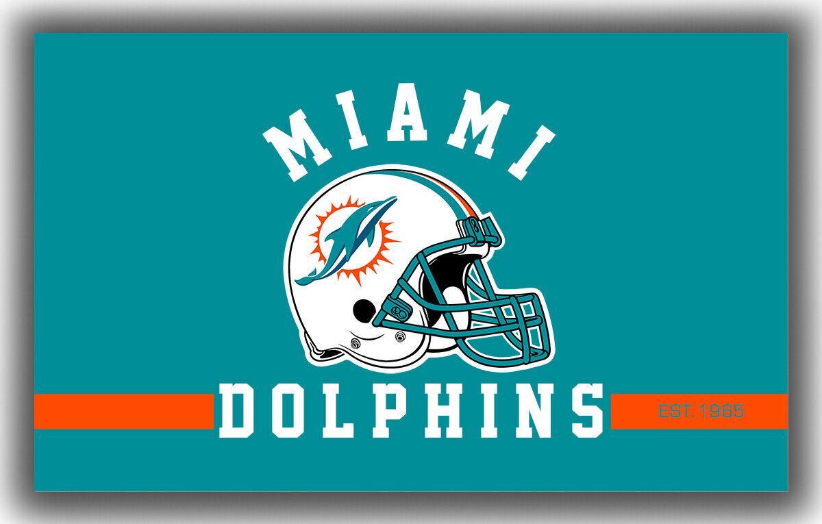 Miami Dolphins Football Team Helmet Memorable Flag 90X150Cm