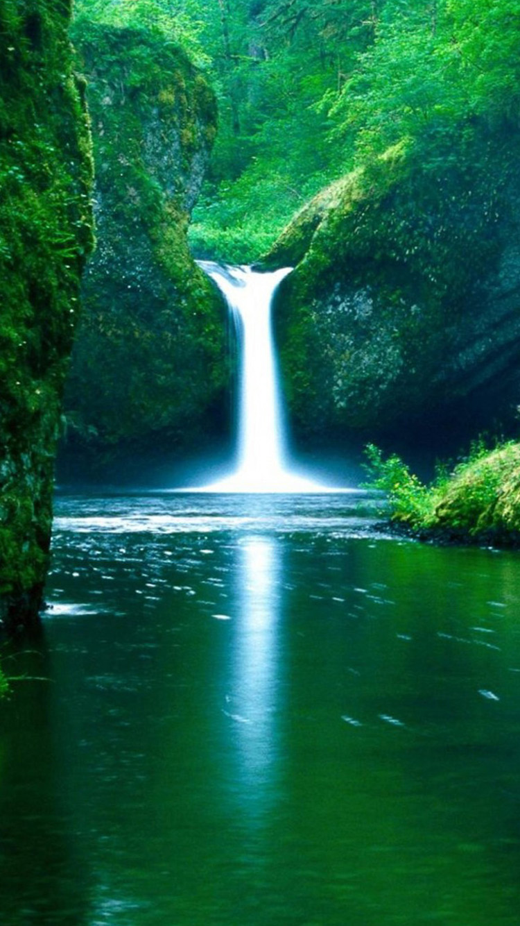 Spring Waterfall iPhone Wallpaper HD