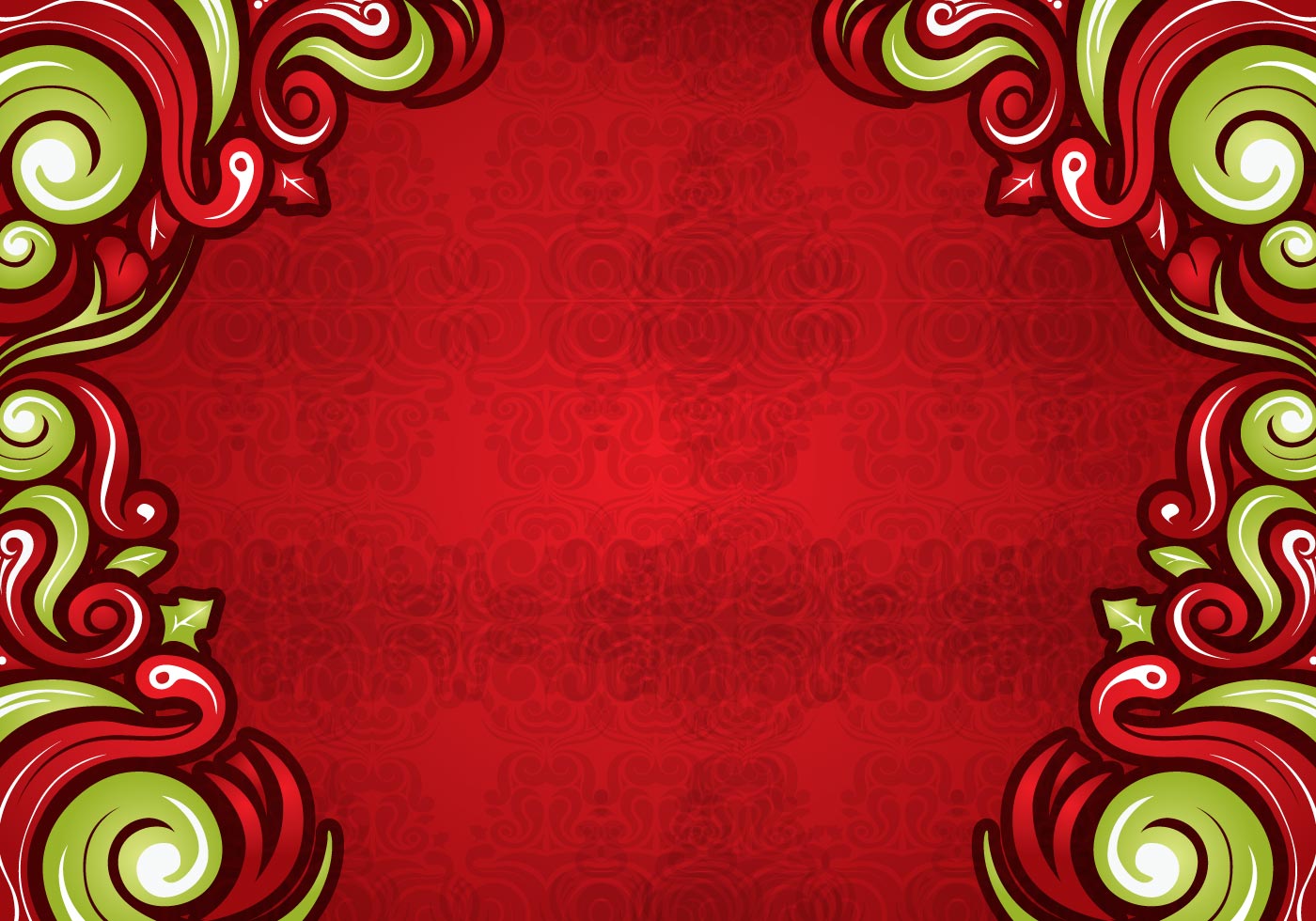 Swirls On Red Background Vector Art Stock