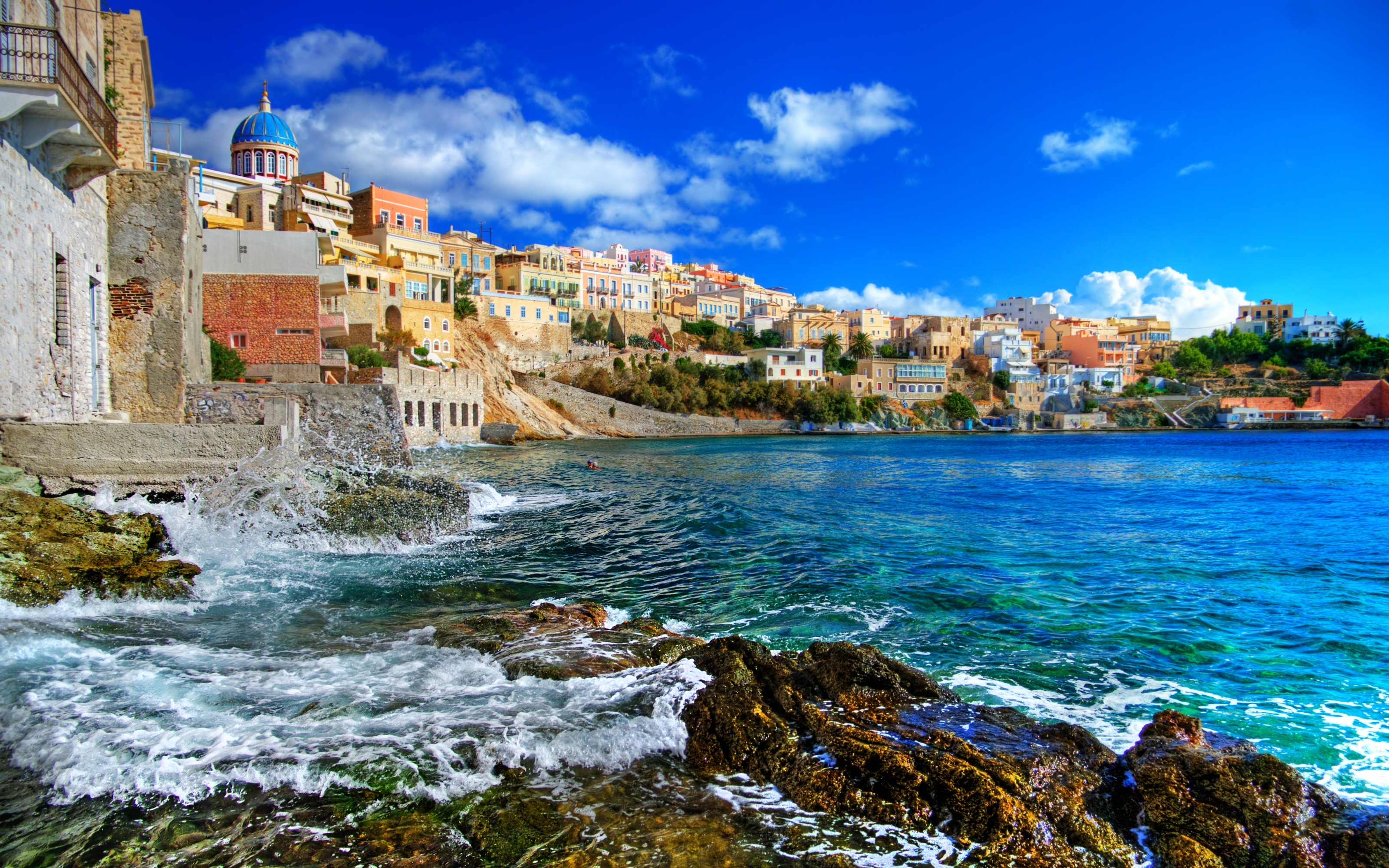 Coastal Town In Montenegro HD Desktop Wallpaper