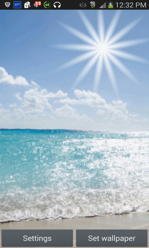 Bright Ocean Waves Live Wallpaper Android Live Wallpaper download 480x800