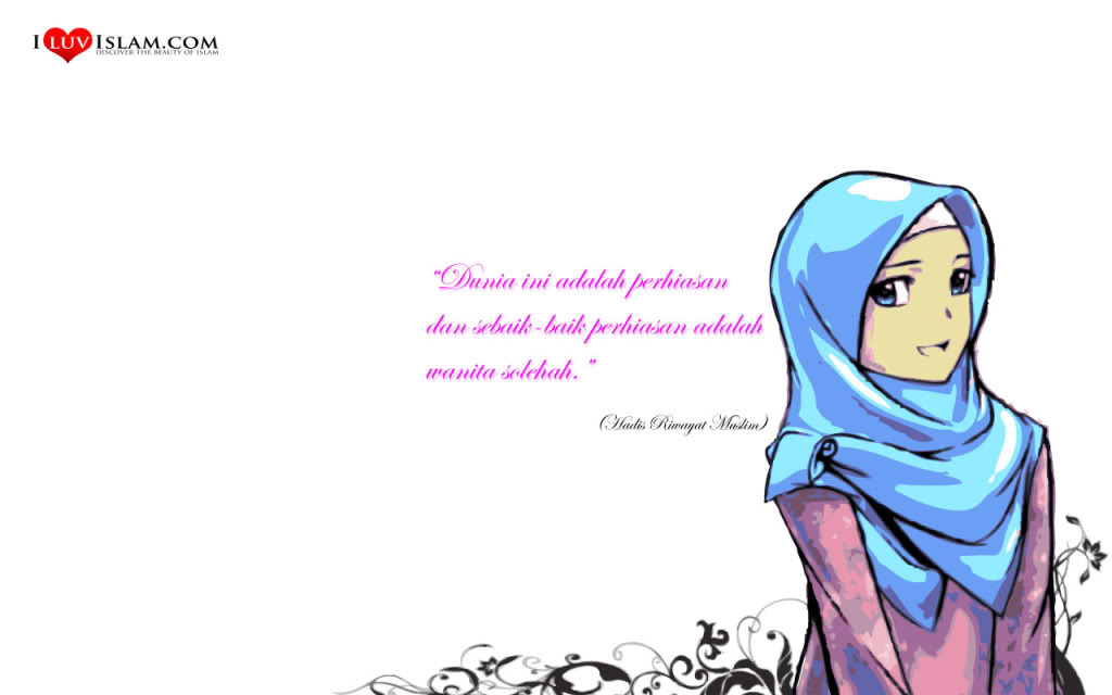 Muslimah Kartun Islam Gambar Wallpaper Picswallpaper