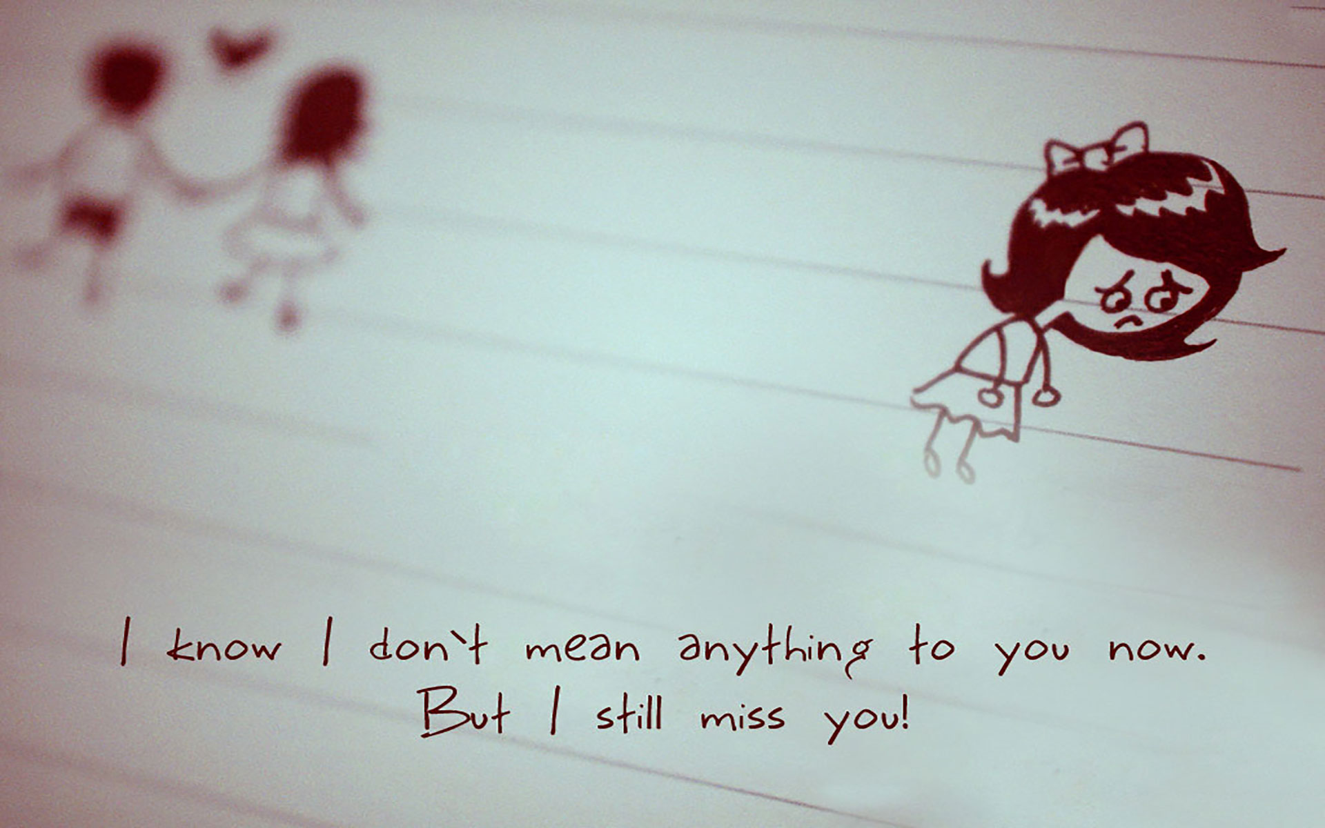 Miss You Saying Quote Wallpaper For Your Mobile