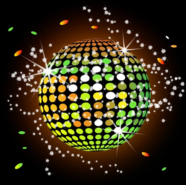 Vector Colorful Disco Ball Wallpaper Free Vector Graphics Download