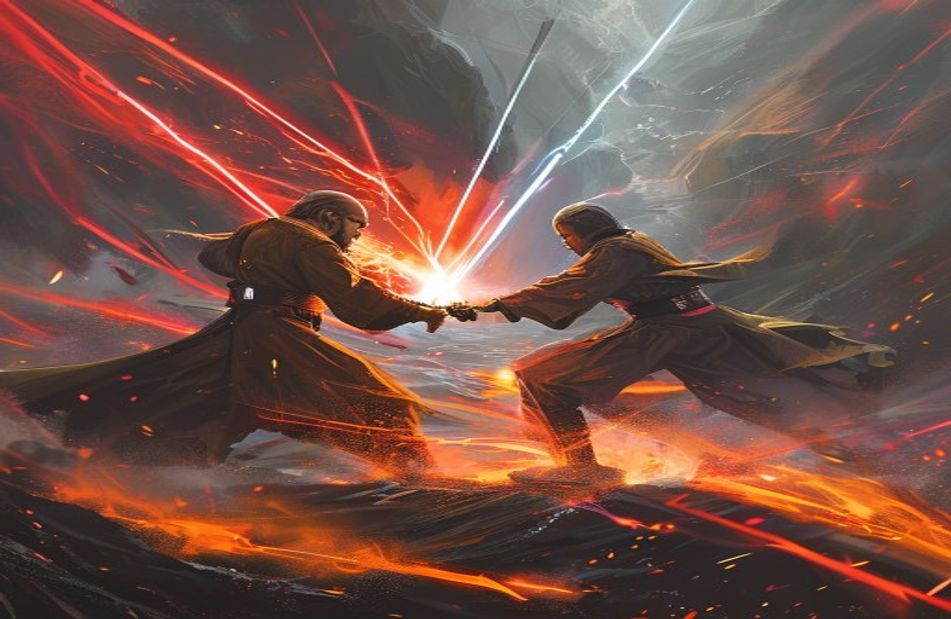 Anakin Vs Obi Wan Wallpaper