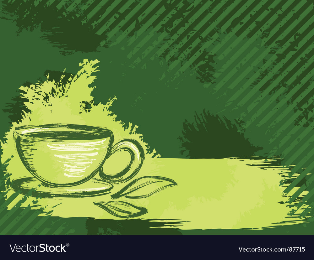 Grunge Tea Background Royalty Vector Image
