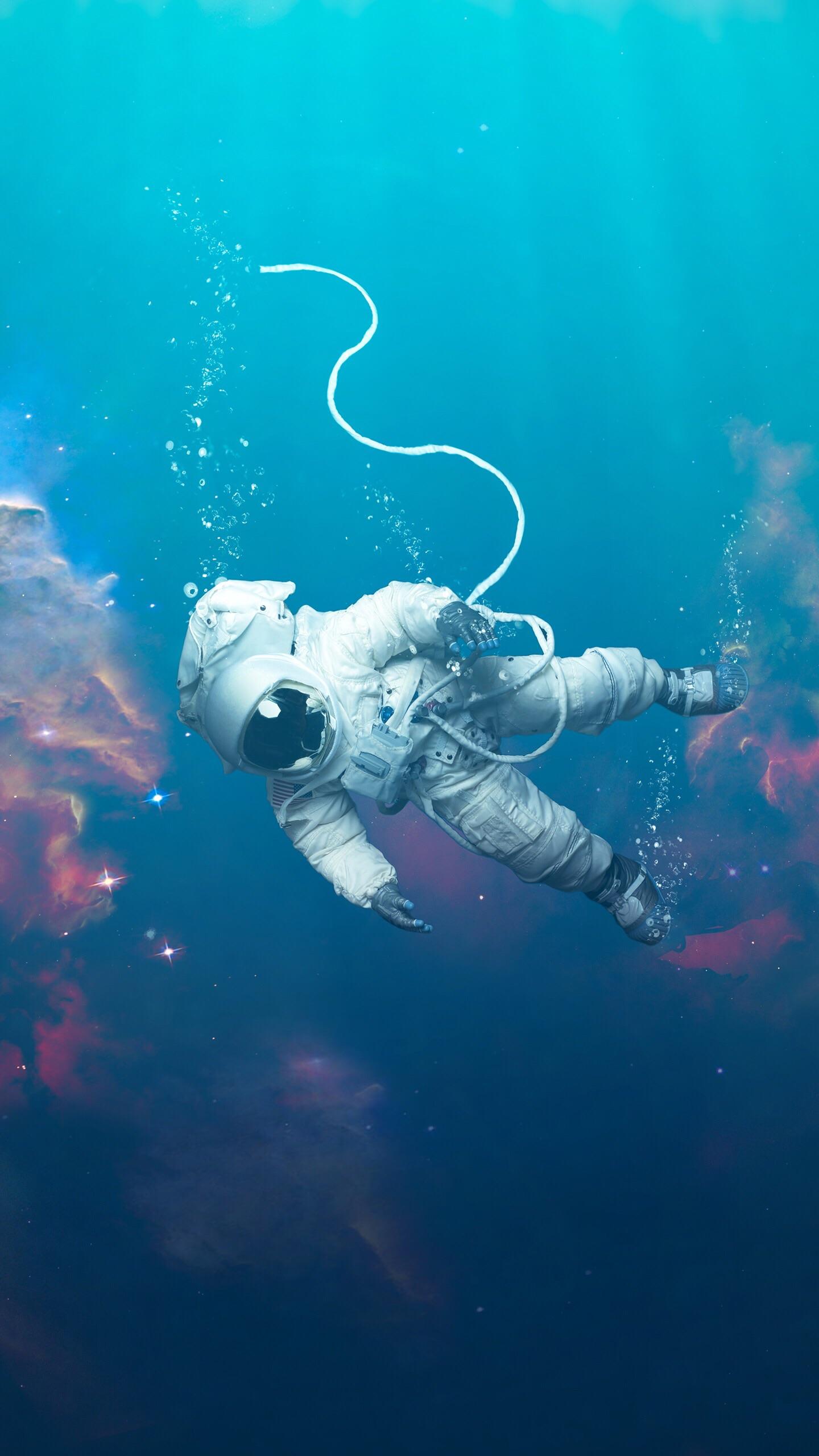 Sinking Astronaut Mobile Wallpaper Mobilewallpaper