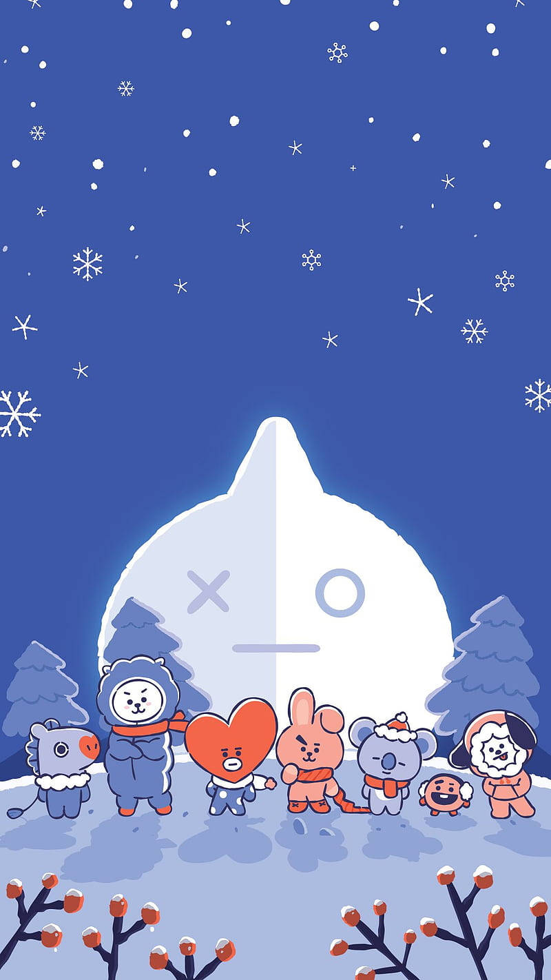 Koya Bt21 In Snow Au3f19yxtvg6w90y Wallpaper