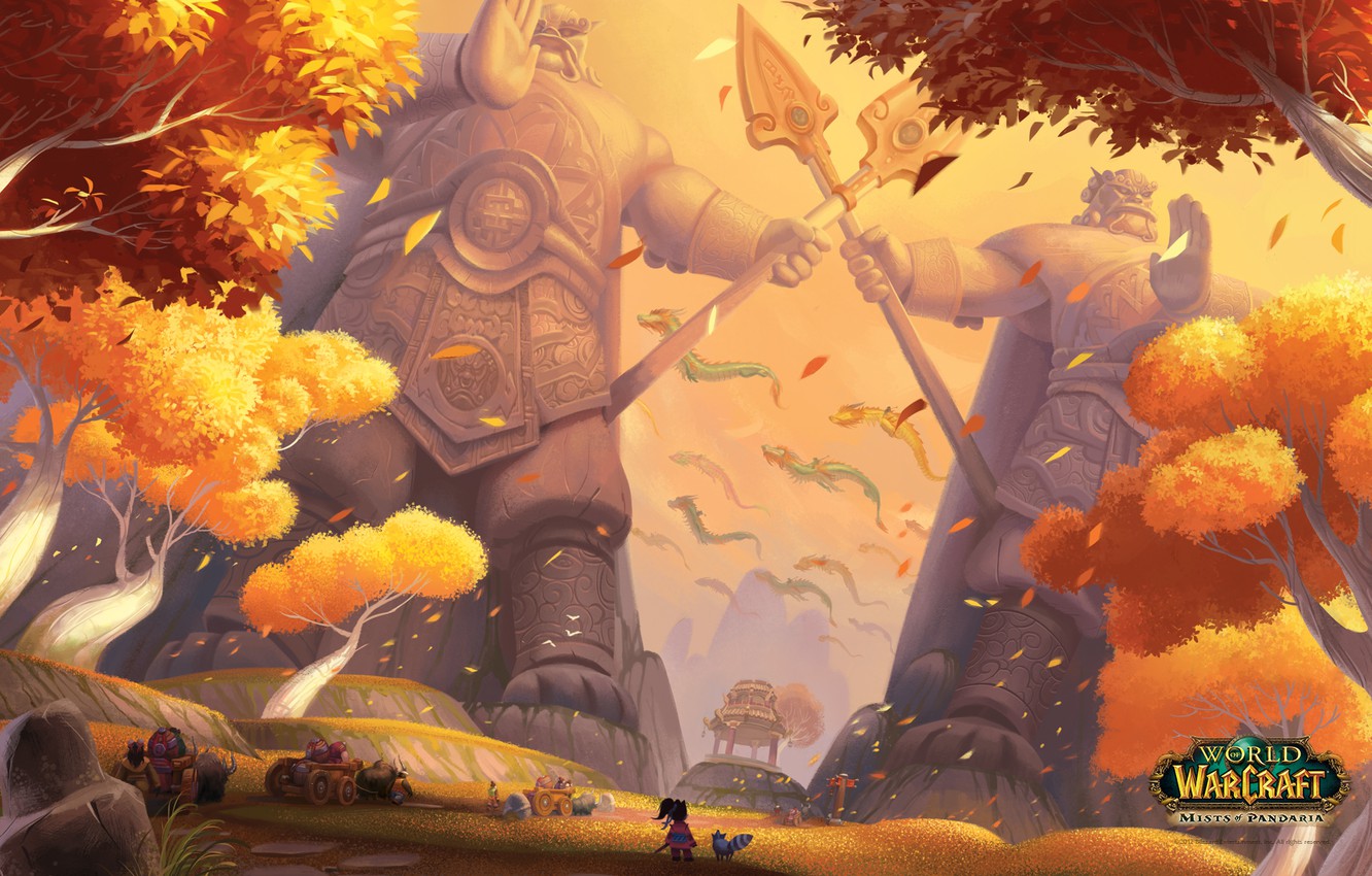 Wallpaper The Gates Guardians World Of Warcraft Mists