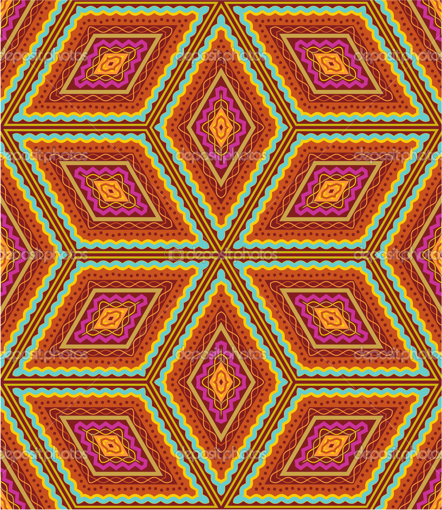 Paisley Or Oriental Rug Geometric Pattern Background Wallpaper