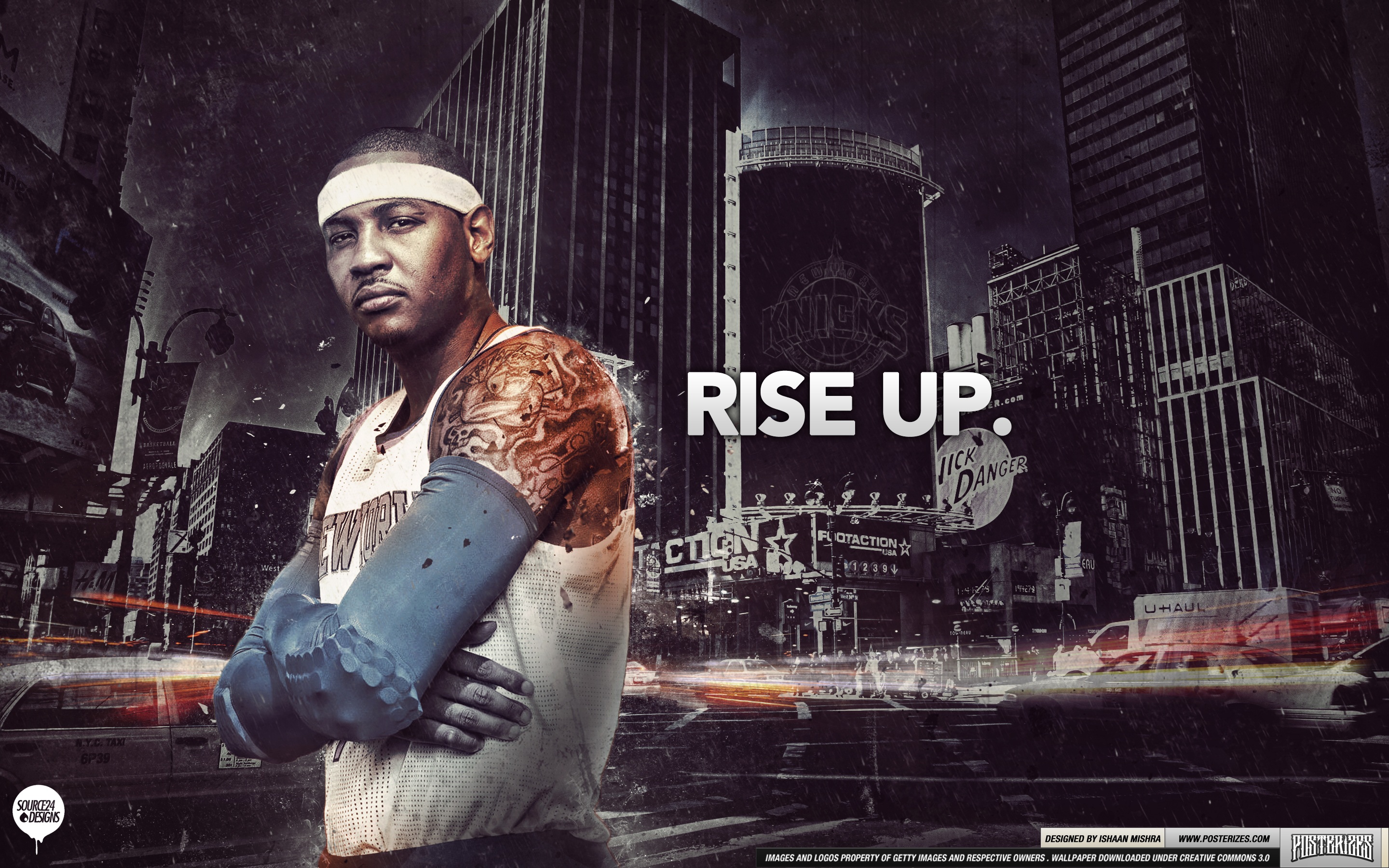 Carmelo Anthony New York Knicks Rise Up Wallpaper Posterizes Nba