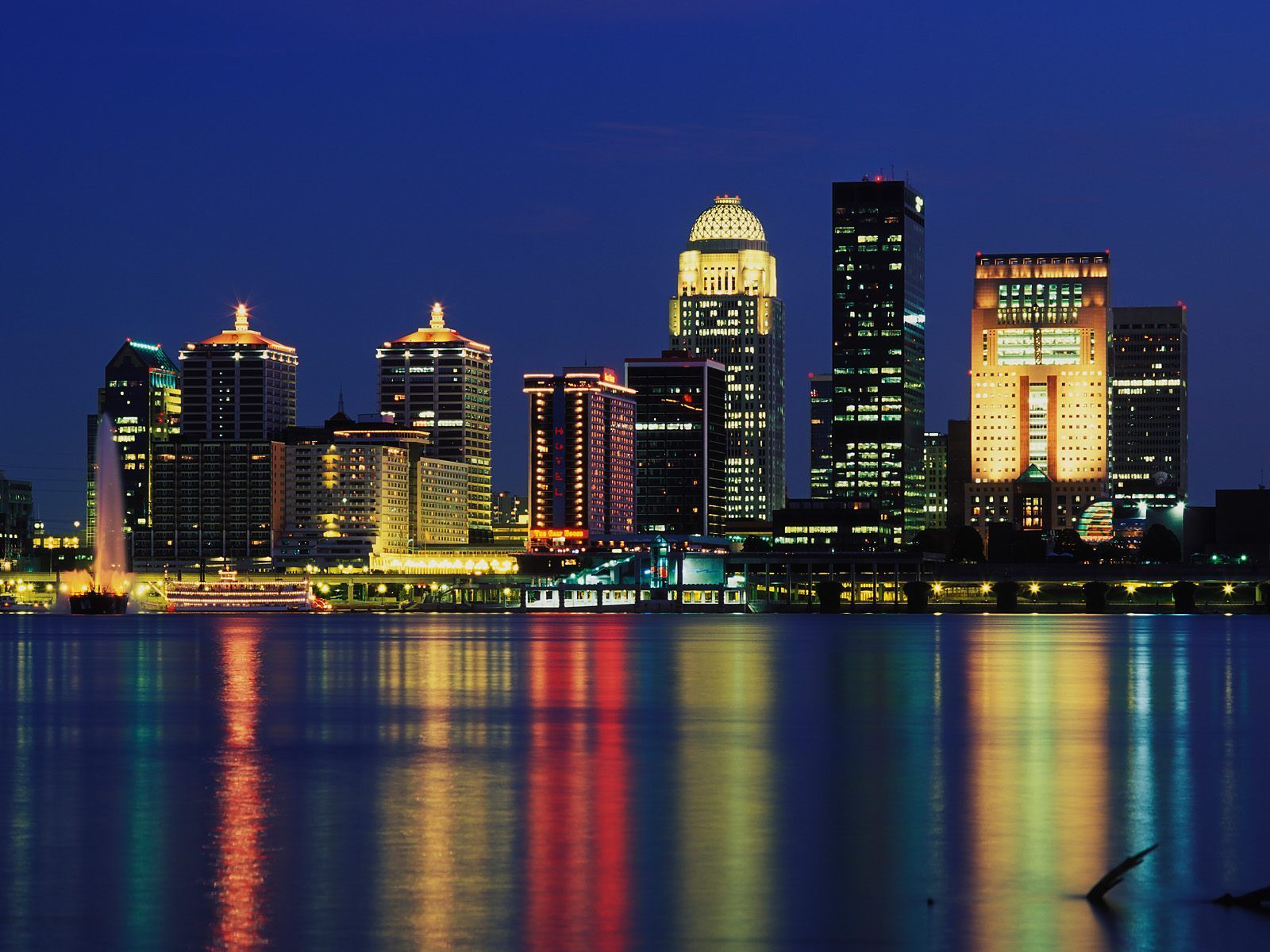 City Louisville Skyline Kentucky Desktop Wallpaper Nr