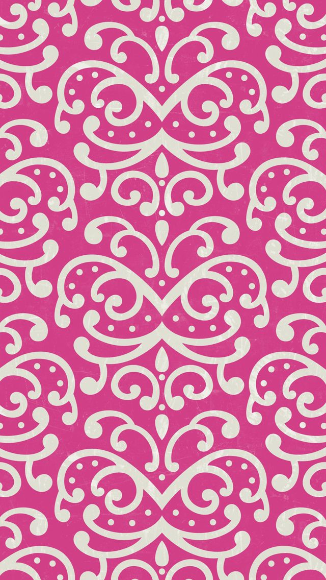 iPhone Wallpaper Orange 5s Damasks Pattern