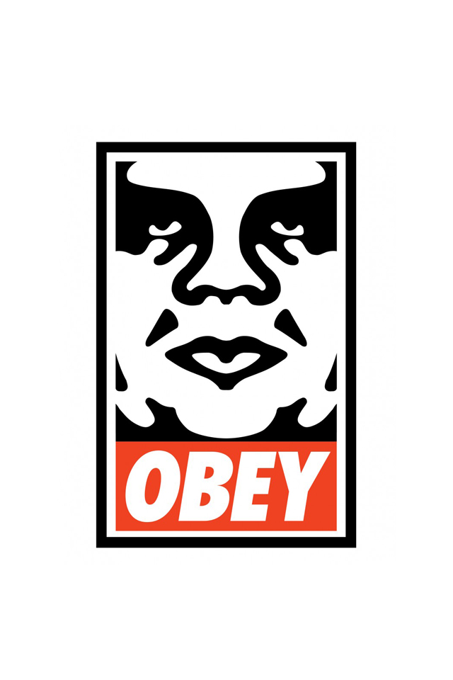 Obey Logo 3w Les Wallpaper iPhone Du Jour