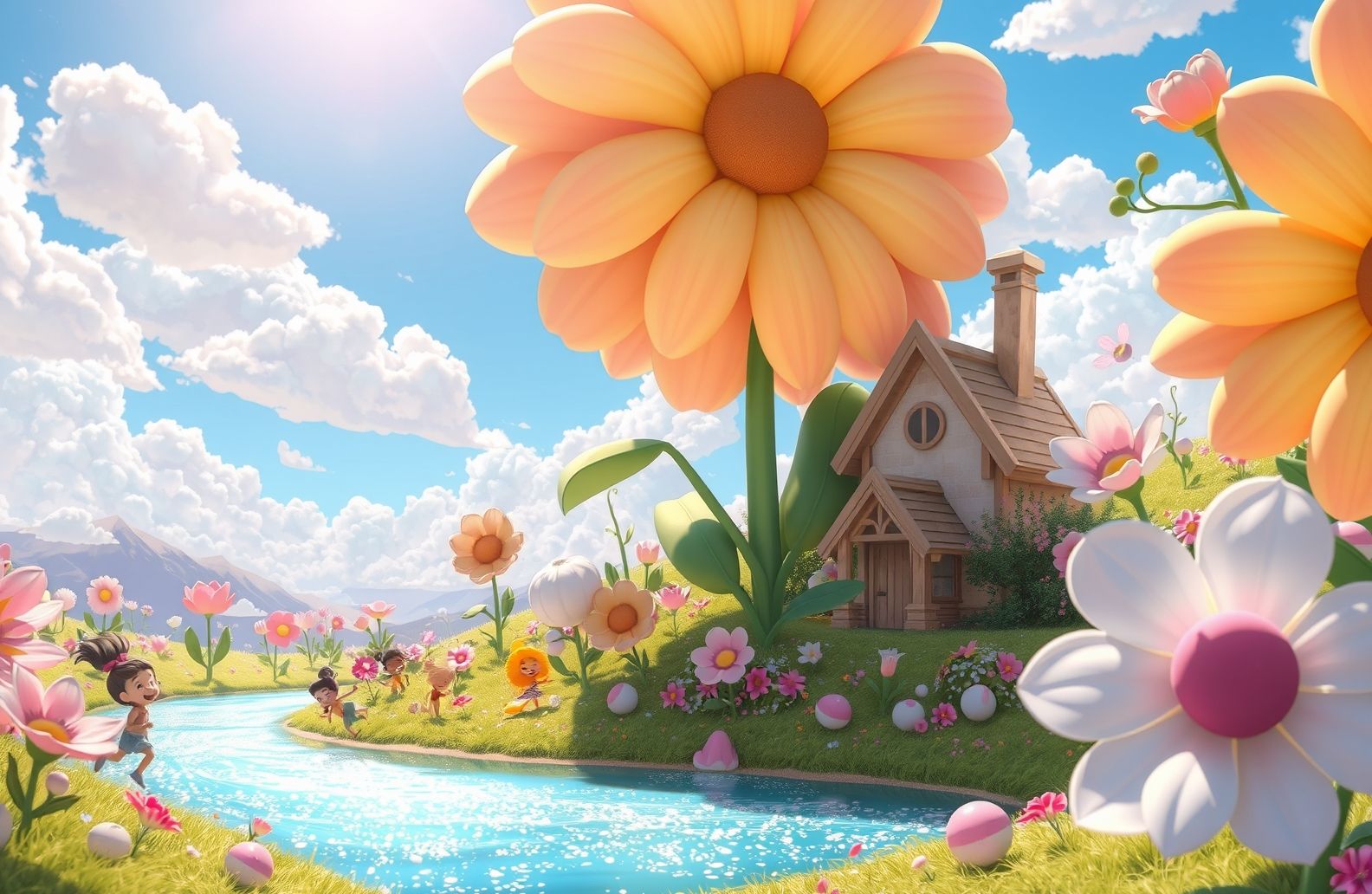 Aesthetic Cartoon Image Wallpaper