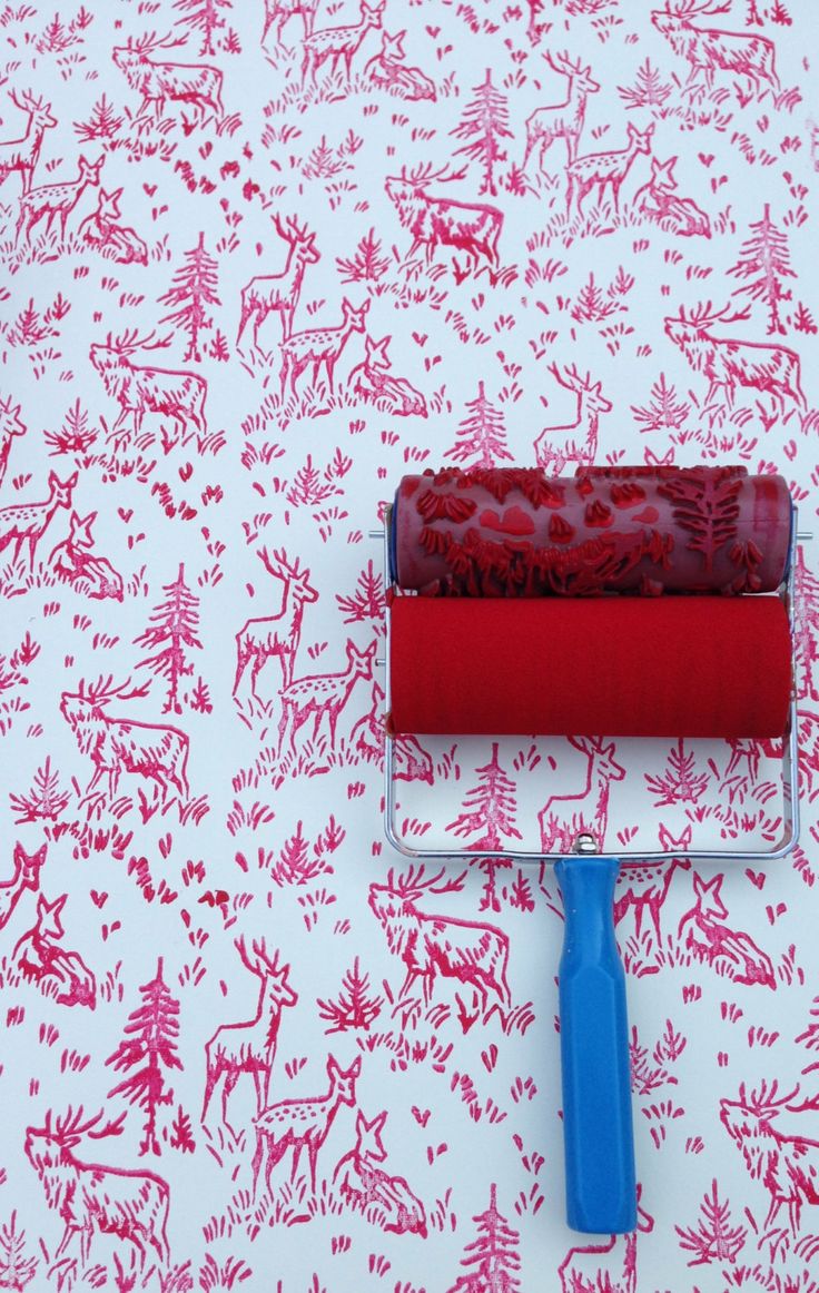 Patterned Paint Roller In Aspen Frost Design From Not Wallpaper Moose